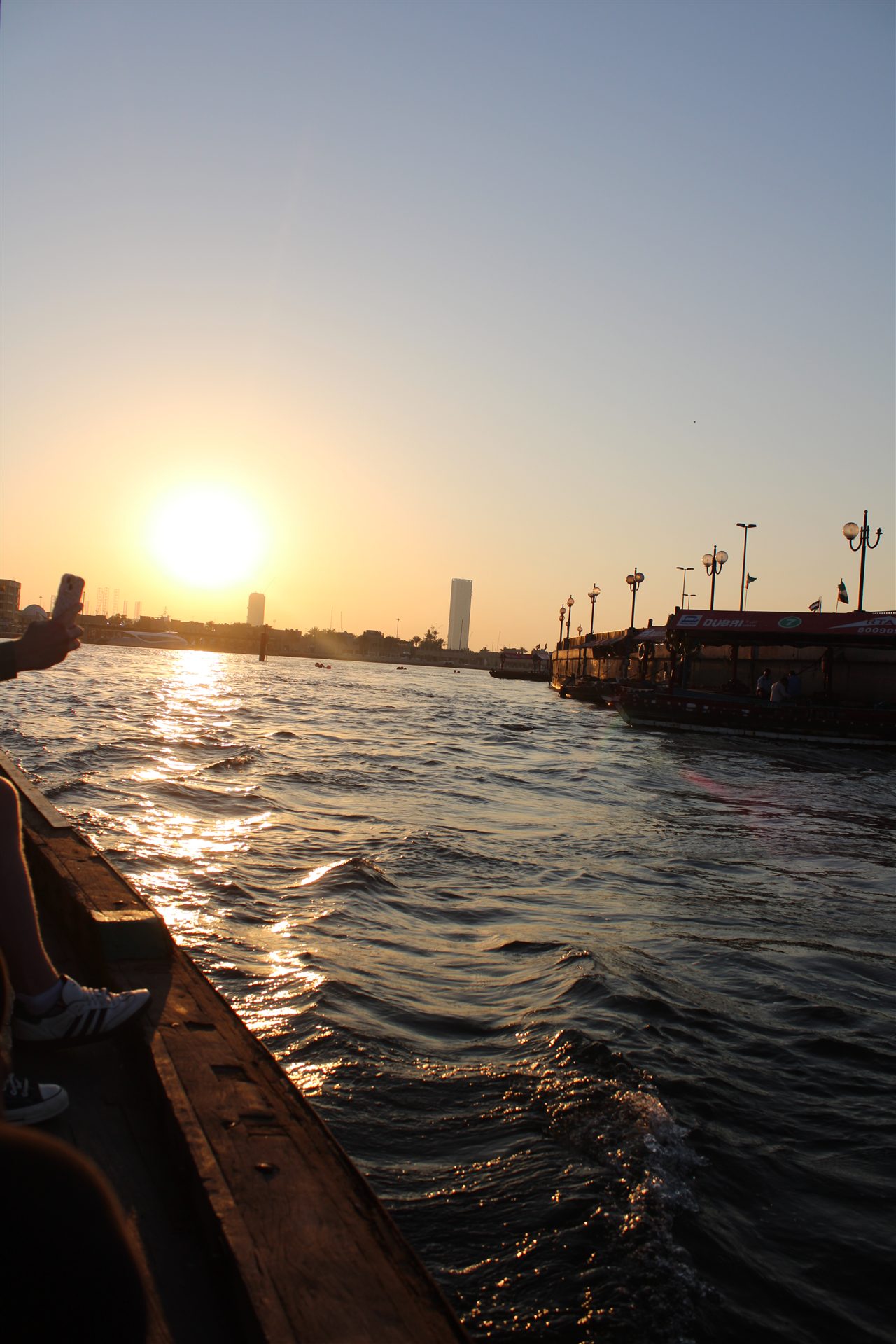 Sunset reflecting across Dubai Creek
